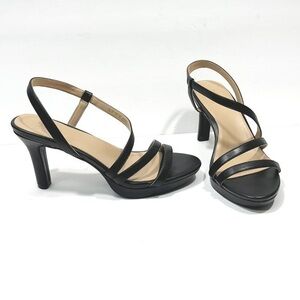 Classic Black Strappy High Heel Sandals